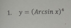 y=(Arcsin x)^4