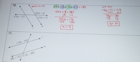 29x-3+15x+7= a 1 ， x+