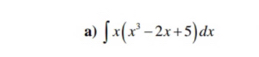 ∈t x(x^3-2x+5)dx