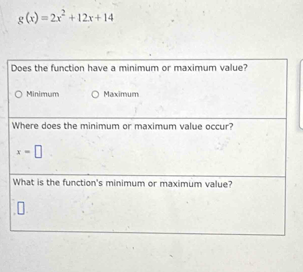 g(x)=2x^2+12x+14