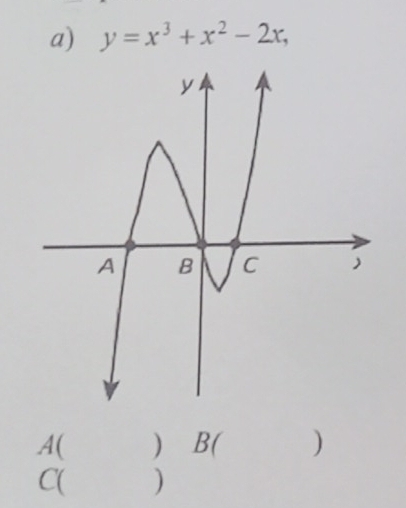 y=x^3+x^2-2x,
A( ) B( )
C( )