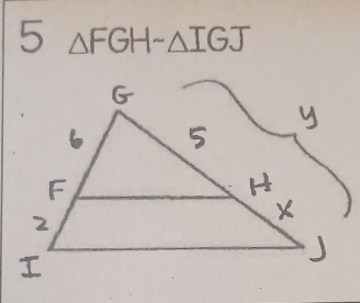 5 △ F GH - △ IGJ