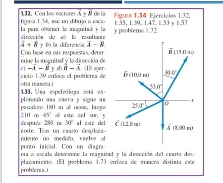 Resuelto:Con los vectores A y B de la Figura 1.34 Ejercicios 1.32 ...