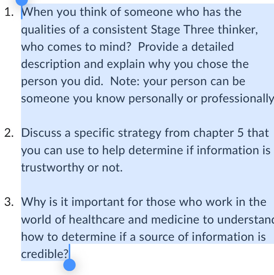Solved: When you think of someone who has the qualities of a consistent ...
