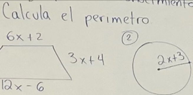 Calcula el perimetro
2