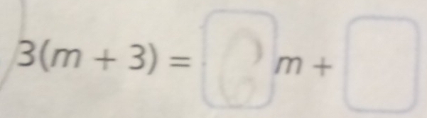 3(m+3)=②m+□