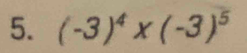 (-3)^4* (-3)^5