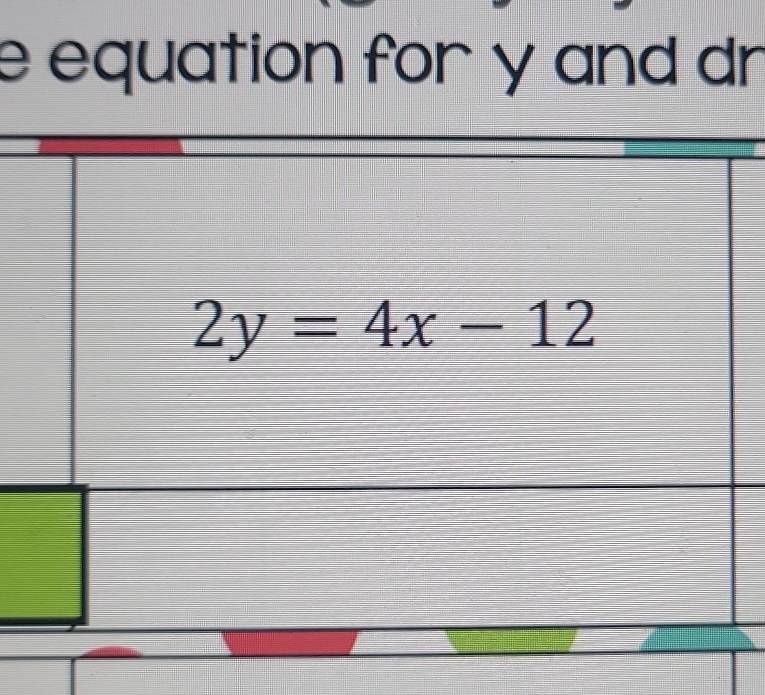 equation for y and dr