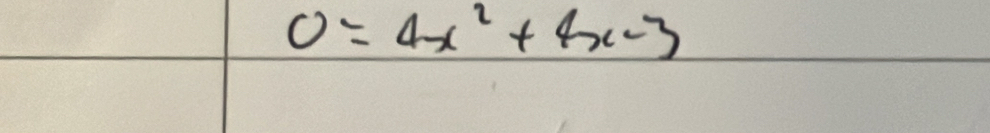 0=4x^2+4x-3