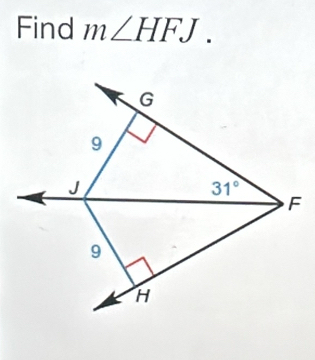 Find m∠ HFJ.