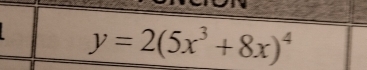 y=2(5x^3+8x)^4