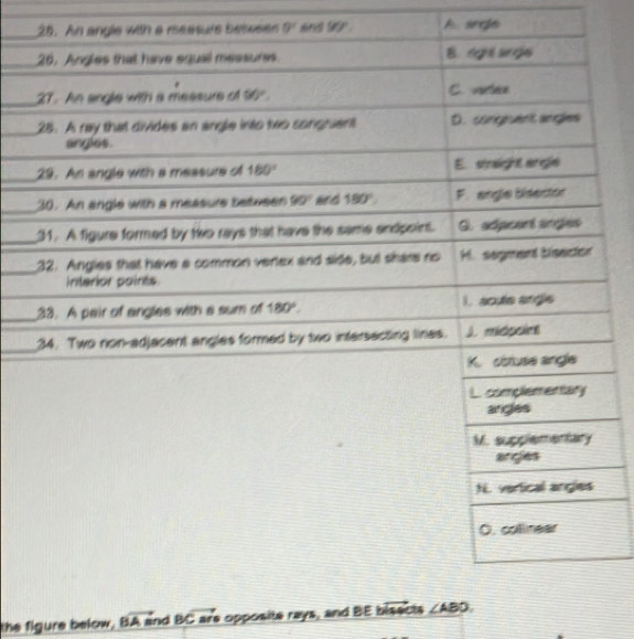 An angle with a meesure between 9° ans for . A snge
_
_
_
_
_
_
_
_
_
the figure below. Boverline A and BC are opposite rays, and BE bisects ∠ ABD.