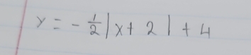 y=- 1/2 |x+2|+4