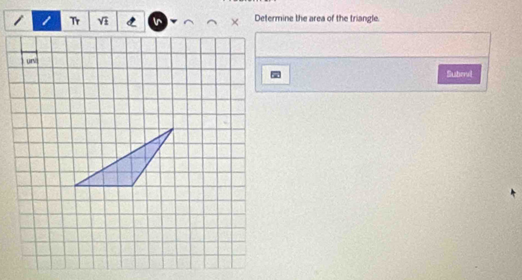 Determine the area of the triangle 
Submil