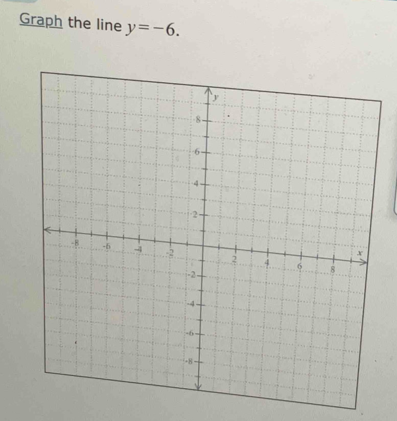 Graph the line y=-6.