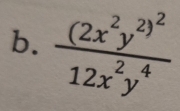 frac (2x^2y^2)^212x^2y^4