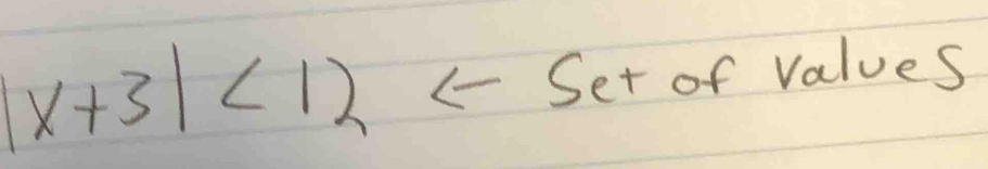 |x+3|<12<</tex> Set of values