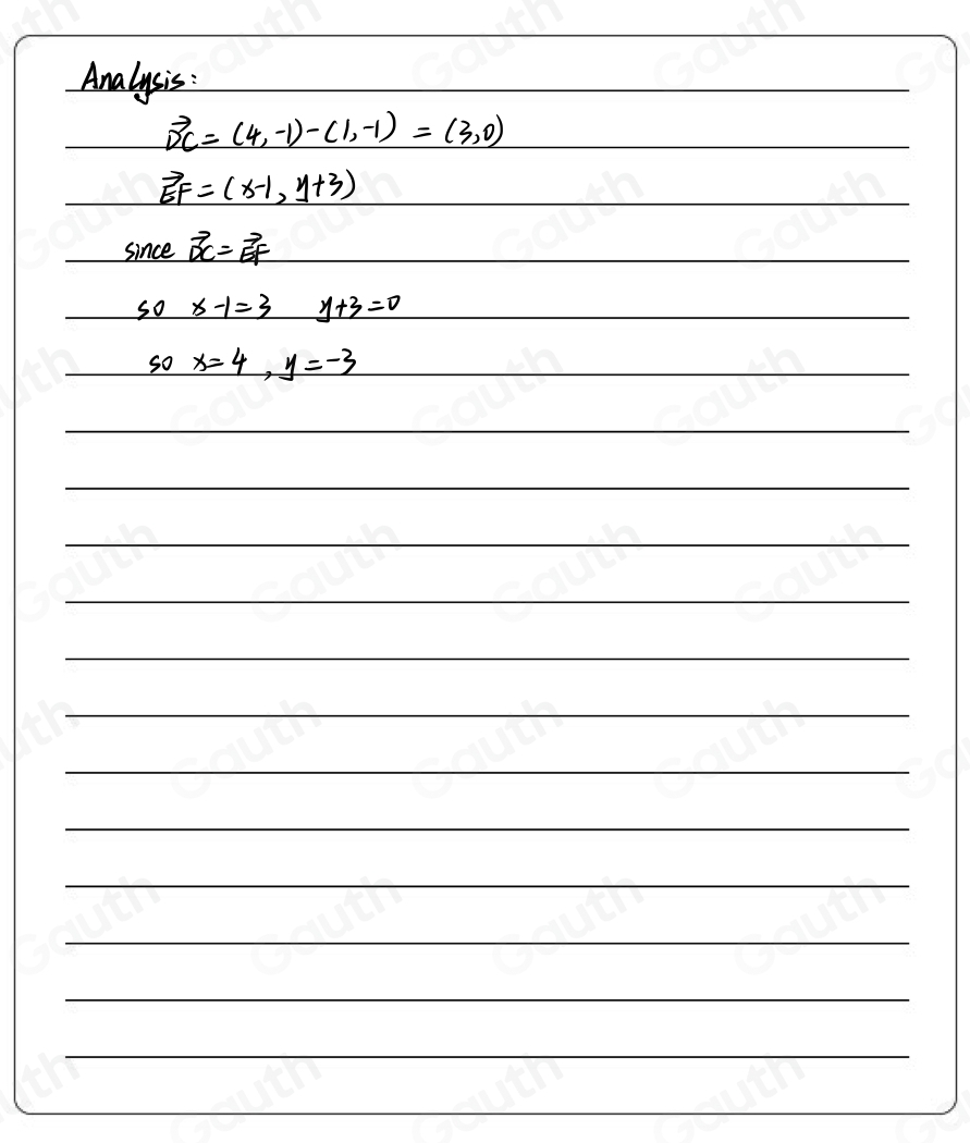 Solved: Rectangles ABCD and CDEF are congruent. Their vertices are ...