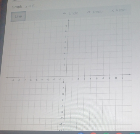 Graph x=6. 
◆ Undo Redo × Reset