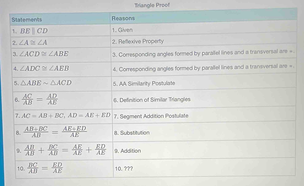 Triangle Proof