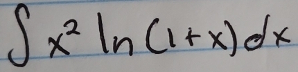 ∈t x^2ln (1+x)dx