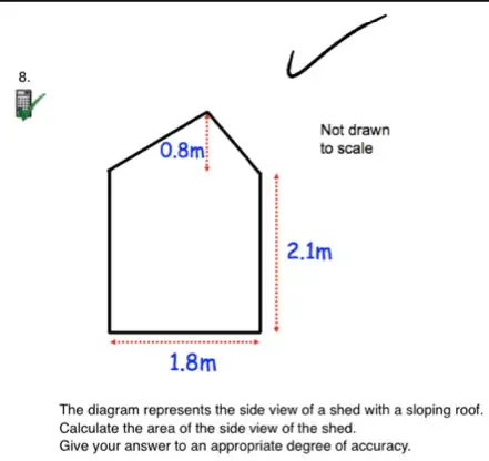 Solved: Not drawn to scale The diagram represents the side view of a ...