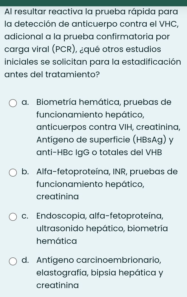 Resuelto:Al resultar reactiva la prueba rápida para la detección de ...