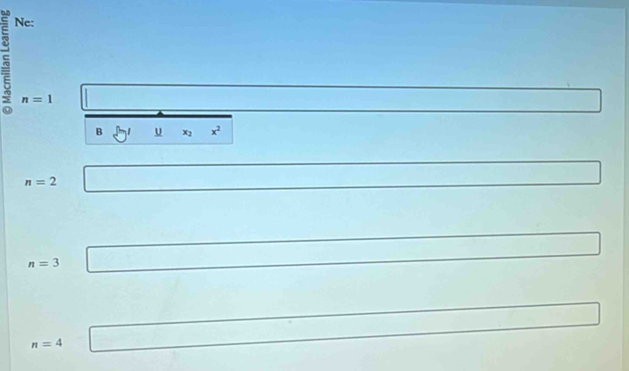 Ne: 
~ n=1
B U x_2 x^2
n=2
n=3
n=4 □