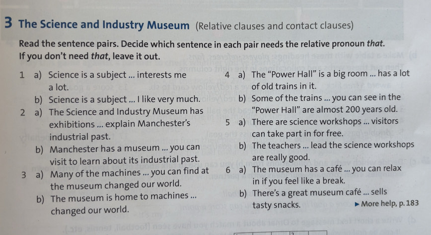 Gelöst:The Science and Industry Museum (Relative clauses and contact ...