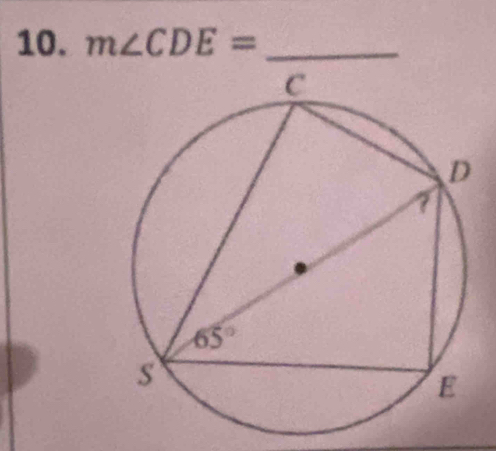 m∠ CDE= _