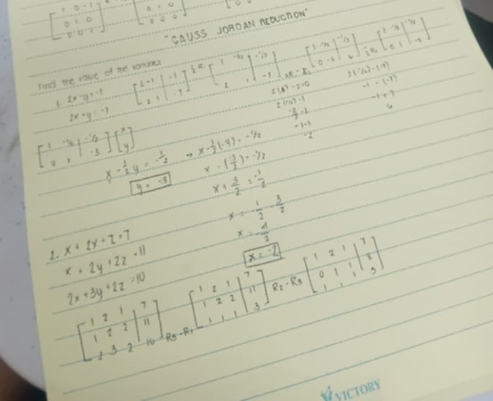 beginbmatrix 1&0&-1 0&1&0 0&4&1endbmatrix  a/a + c/b = (b+1)/a 
CAUSS JOADAN neOvcnON
- 1/2 q
-1 XR:Z_2 f(-1/4)-(-9)
1 2x-y=-1 beginbmatrix 2-1 -111-1 2^1|-1end(bmatrix)^(frac 1)2_1 _ 1=1:2 beginbmatrix 1-1/3 0-1end(bmatrix)^(-1/2) 6endbmatrix
 1/2  beginbmatrix 1&- 1/2  0&1end(bmatrix)^(-frac 3)2
find me ralue of ae. soncoer
L f(1)· 2=0 -1-(-7)
2f(a)+1 -1+7
2x+y=-7
/  2/3 =1 u
-1.1
to x- 1/2 (-3)=- 1/2  +y
beginbmatrix 1&-1/4 0&-^4-3endbmatrix beginbmatrix x yendbmatrix x- 1/2 y=- 1/2  x· ( (-5)/2 )=-1/2
y=-3 x+ 3/2 = (-1)/2 
x-2- 1/2 - 3/2 
2. x+2y+z=7
x=- 4/2 
x=-2
x+2y+2z-11 beginbmatrix 1&2&1&|7 1&2&2&|1| 1&1&1endbmatrix R_2=R_3beginbmatrix 1&2&1 0&1&1&1 1&1&1&1end(bmatrix)^7_3endbmatrix
2x+3y+2z=10
beginbmatrix 1&2&1&|7 1&2&2&|11 2&3&2&|10endbmatrix