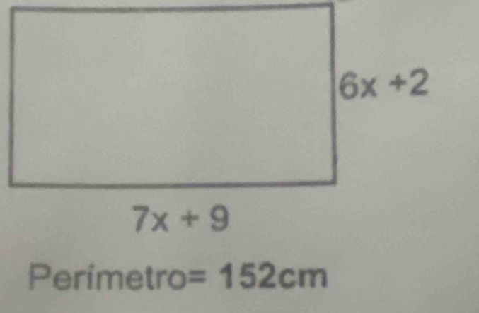 Perímetro =152cm