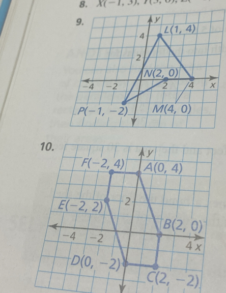 X(-1,3),T(3,0),