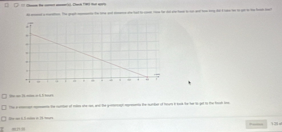 Solved: Choose the comect anower(1). Check TWD that sppy. represento ...