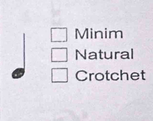 Minim 
Natural 
Crotchet