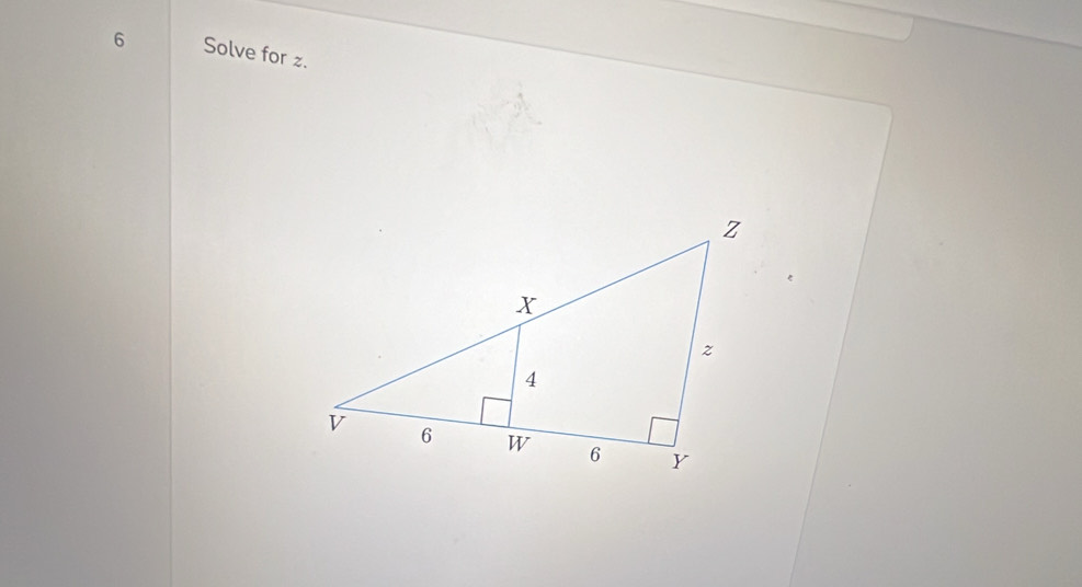 Solve for z.