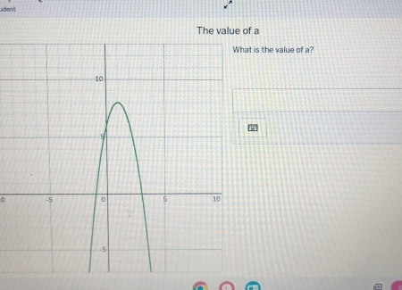 udent 
The value of a
t is the value of a?