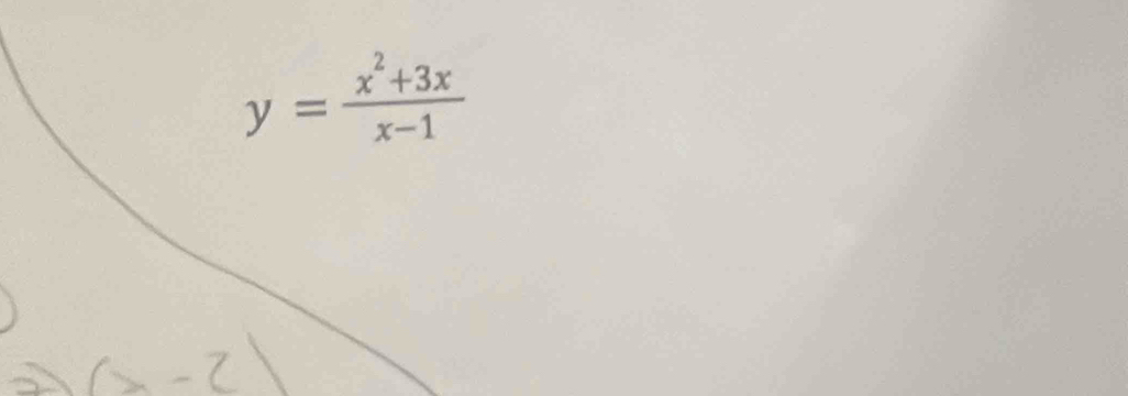 y= (x^2+3x)/x-1 