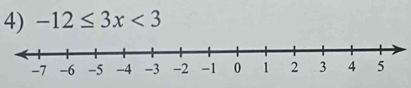 -12≤ 3x<3</tex>