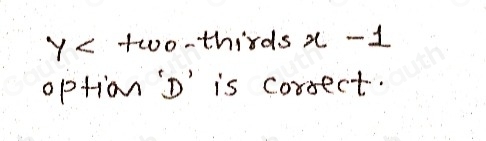 Solved: On a coordinate plane, a dashed straight line has a positive ...