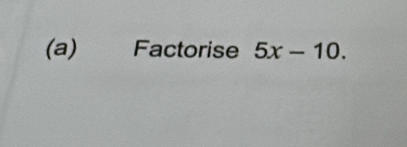 Factorise 5x-10.