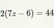 2(7z-6)=44