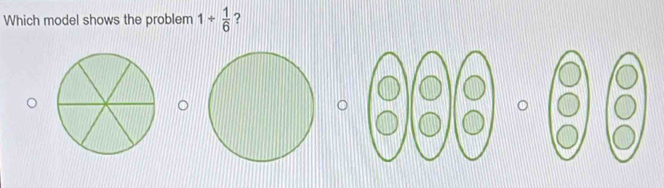 Which model shows the problem 1/  1/6  ? 
。 
J