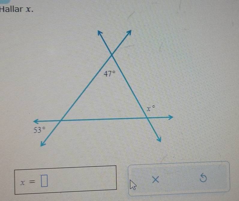 Hallar x.
x=□
×
6