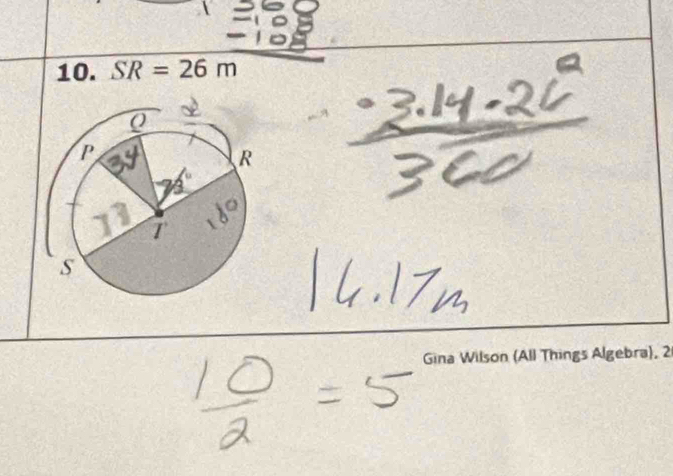 SR=26m
Gina Wilson (All Things Algebra), 2