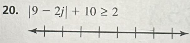 |9-2j|+10≥ 2