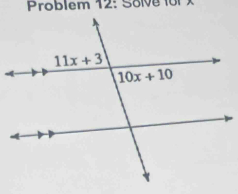 Problem 12: Solve 1or x