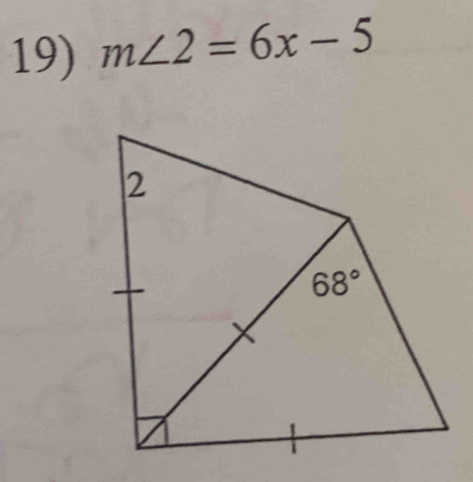 m∠ 2=6x-5