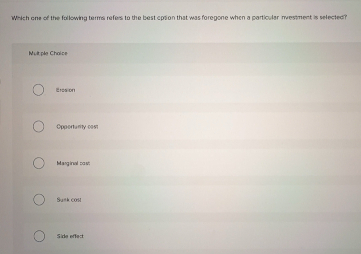 Solved: Which one of the following terms refers to the best option that ...