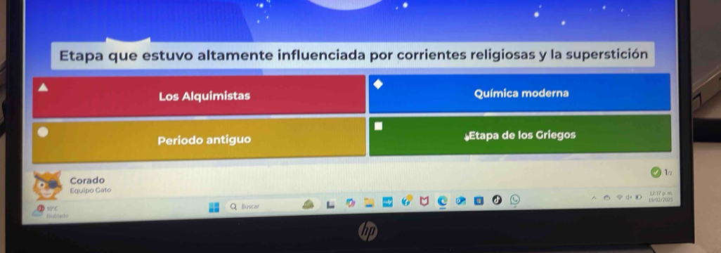 Etapa que estuvo altamente influenciada por corrientes religiosas y la superstición
Los Alquimistas Química moderna
Periodo antiguo *Etapa de los Griegos
1/2
Corado
Equipo Gato
12□ 7 p. m
19/02/2025
10°C
Buscar
Nutómcs